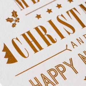 Kerstkaarten in letterpress