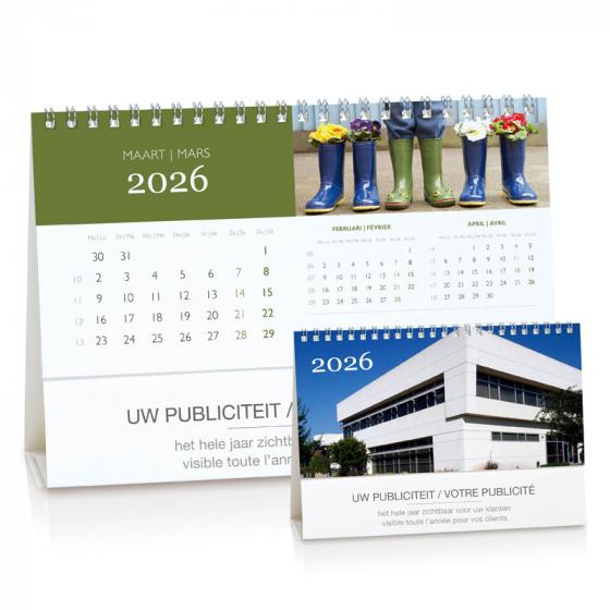 Bureaukalender 2027 met moderne foto's