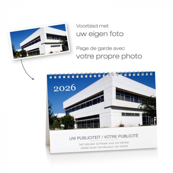 Bureaukalender 2027 met moderne foto's