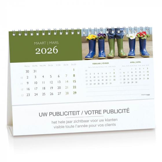 Bureaukalender 2027 met moderne foto's