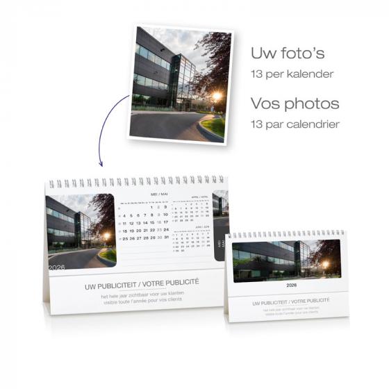 Bureaukalender 2027 met uw eigen foto's