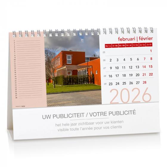 Personaliseerbare bureaukalender met uw eigen foto's