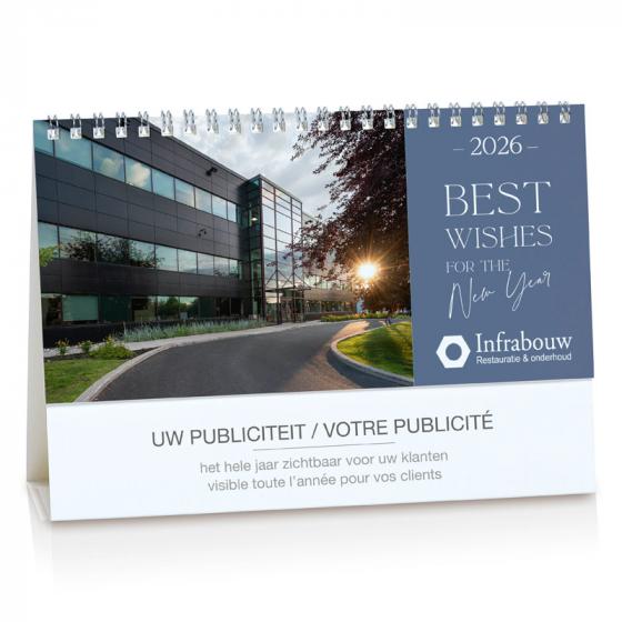 Personaliseerbare bureaukalender met uw eigen foto's