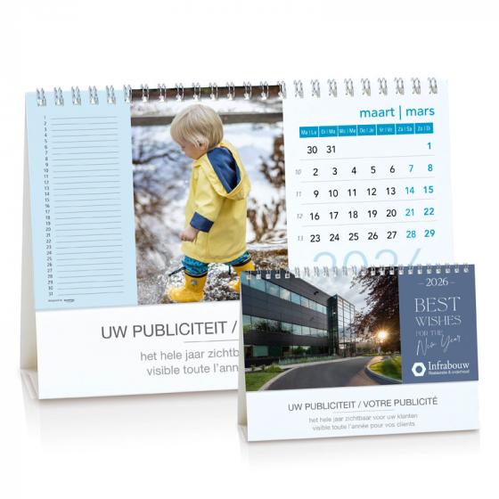 Standaardkalender met sfeerfoto's