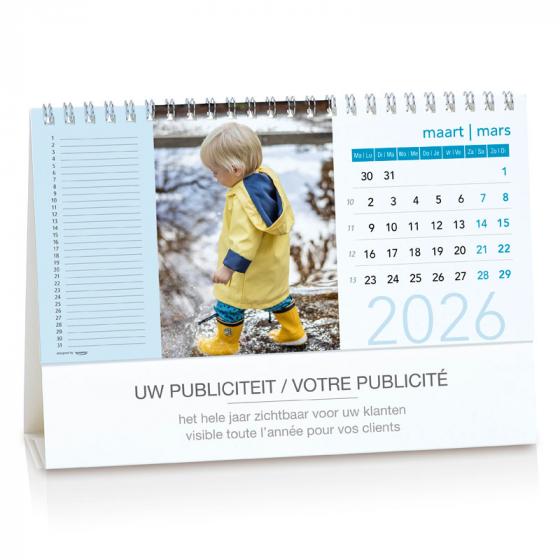 Standaardkalender met sfeerfoto's