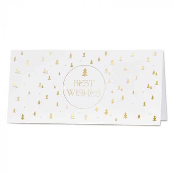 Kerstkaart voor bedrijven Golden Best Wishes