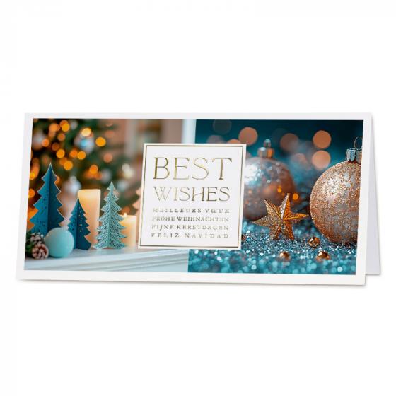 Zakelijke kerstkaart Best Wishes