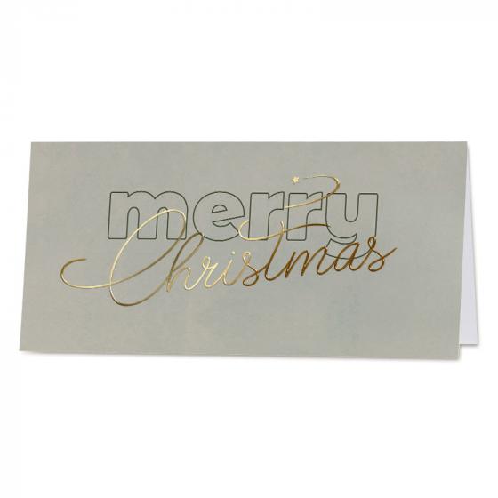 Zakelijke kerstkaart met gouden belettering
