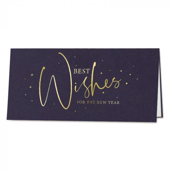 Zakelijke nieuwjaarskaart 'best wishes'