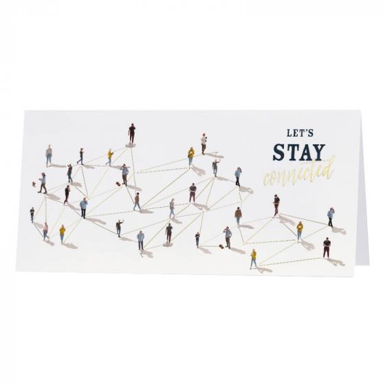 Zakelijke nieuwjaarskaart 'Let's stay connected'