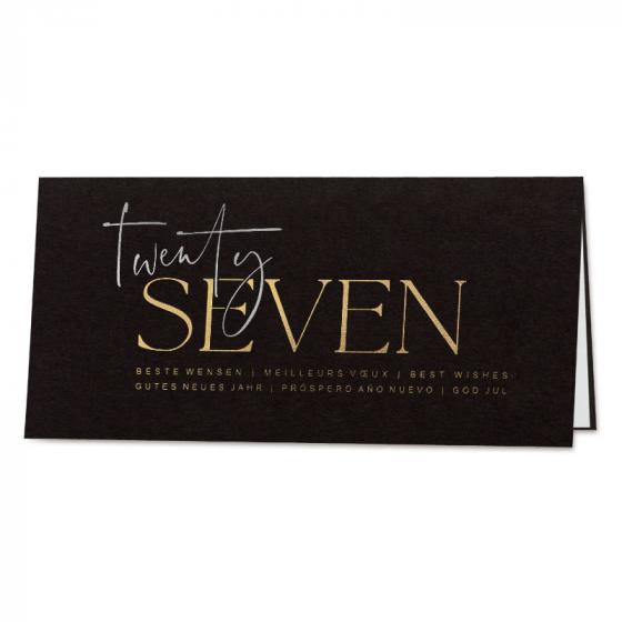 Zakelijke wenskaart Twenty Seven Gold