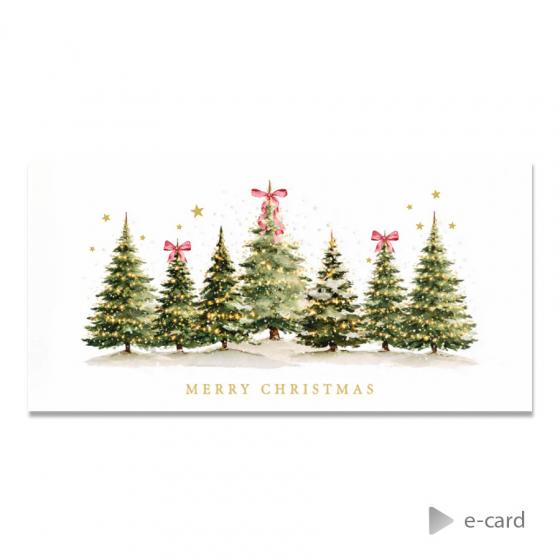 E-card bedrijven kerstbomen met versiering