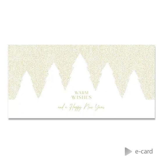 E-card met silhouet kerstbomen