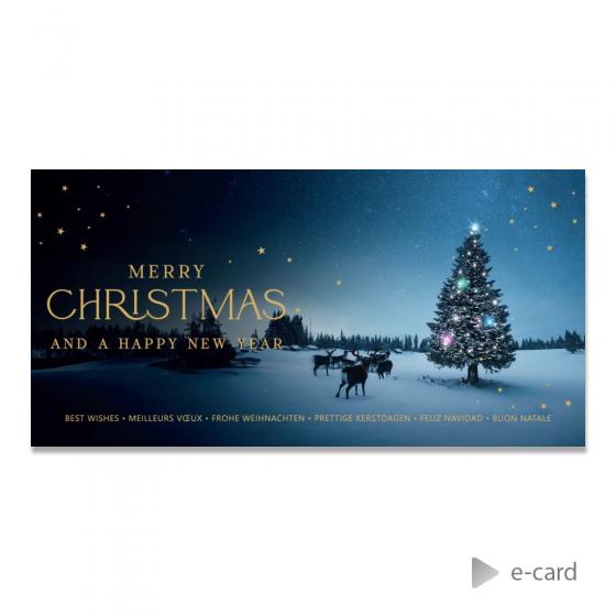 E-card met winterlandschap en kerstsfeer