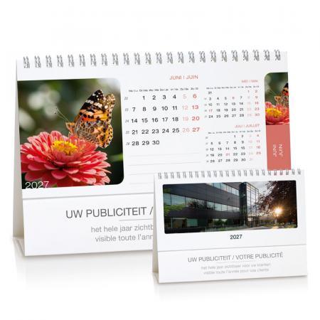 Bureaukalender 2027 met sfeerfoto's 