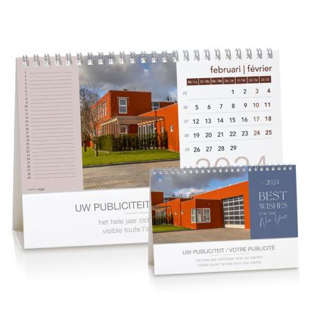 Personaliseerbare bureaukalender met uw eigen foto's