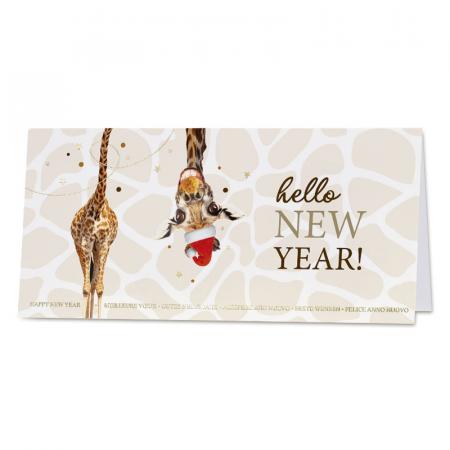 Grappige nieuwjaarskaart giraf 
