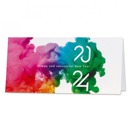 Kalenderkaart in kleurrijke tinten