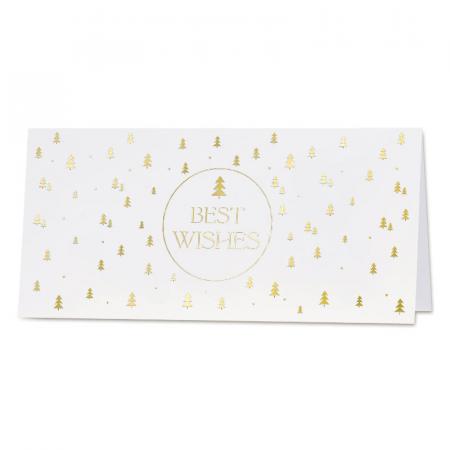 Kerstkaart voor bedrijven Golden Best Wishes