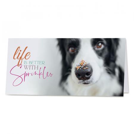 Kerstkaart voor bedrijven 'life is better with sprinkles'