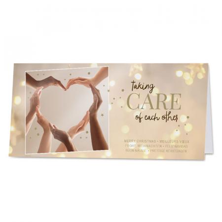 Liefdevolle nieuwjaarskaart 'Taking care of each other'