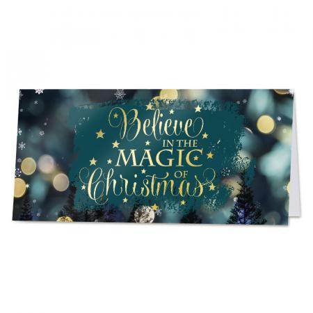 Magische kerstkaart met quote