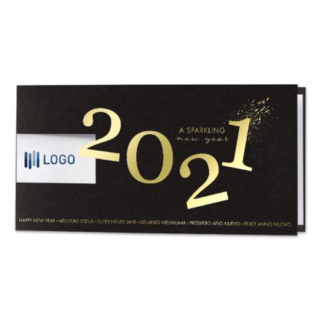 Sprankelende nieuwjaarskaart 2021