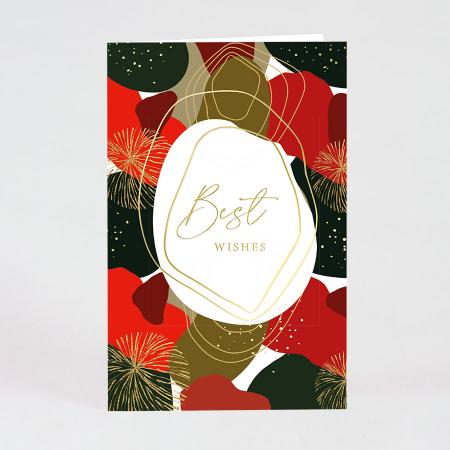 Trendy kerstkaart voor bedrijven in aardekleuren