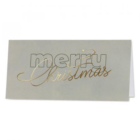Zakelijke kerstkaart met gouden belettering