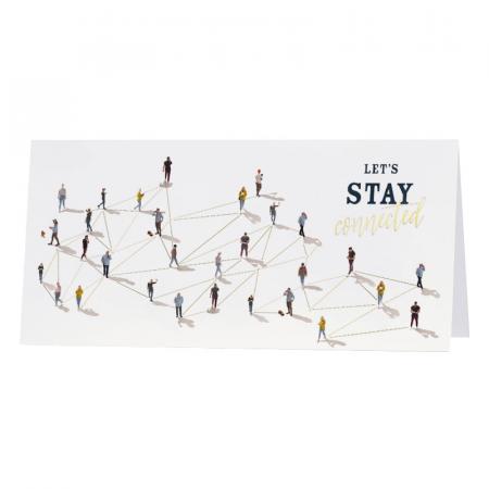 Zakelijke nieuwjaarskaart 'Let's stay connected'