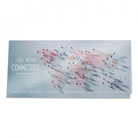 Zakelijke nieuwjaarskaart 'let's stay connected'