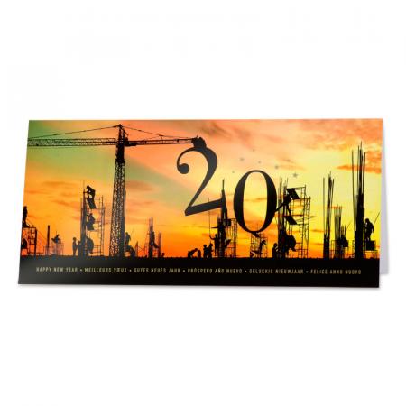 Zakelijke nieuwjaarskaart 'samen bouwen aan 2020'