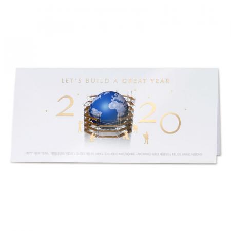 Zakelijke wenskaart let's build a great year