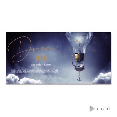 E-card dream big met luchtballon
