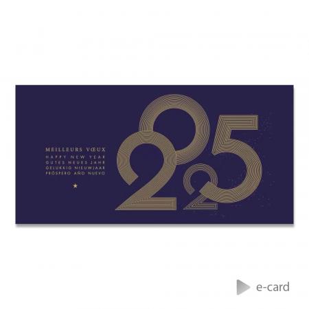 E-card met design jaartal 2025 - Franstalige versi
