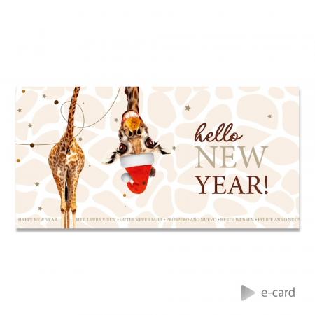 E-card met grappige giraf