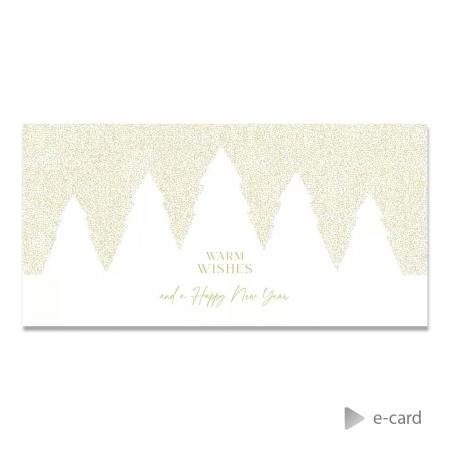 E-card met silhouet kerstbomen