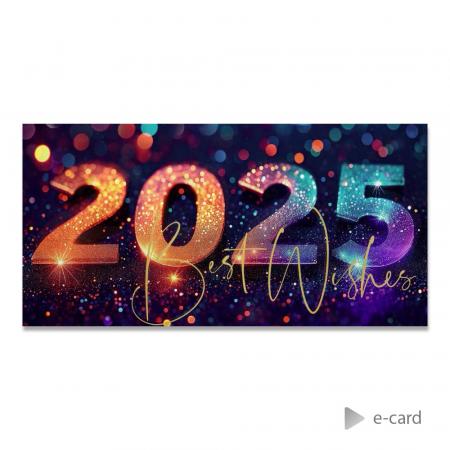 Kleurrijke e-card met 2025